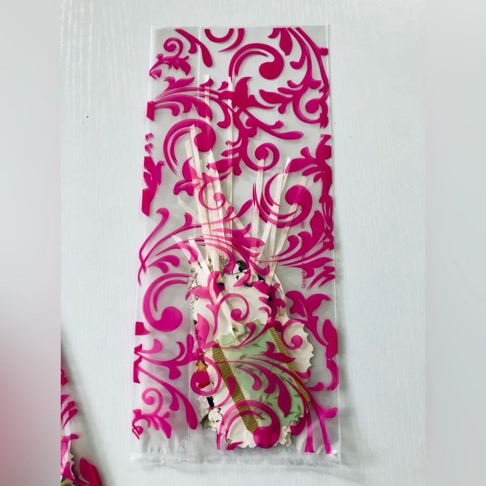 Decorative Gift Tags Set of 16 Heavy card stock satin ribbon ties floral & dot